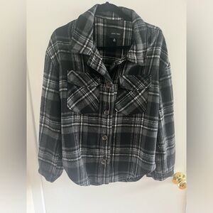 Love Tree Plaid Shacket Jacket